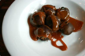 Roasted Chestnuts w/ Caramel Sauce