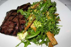 Skirt Steak w/ Arugula & Olive Salad