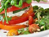 Tomato & Basil Salad w/ Mascarpone & Bleu Cheese Mousse