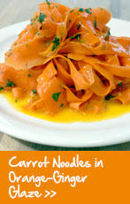 Carrot Noodles in Orange-Ginger Glaze