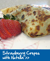 Strawberry Crepes with Nutella