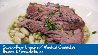 Seven-Hour Lamb w/ Minted Cannellini Beans & Gremolata