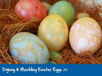 Dyeing and Marbling Easter Eggs