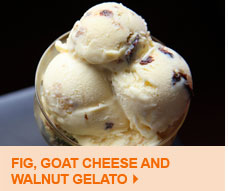 Fig, Goat Cheese and Walnut Gelato