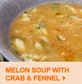 Melon Soup with Crab & Fennel