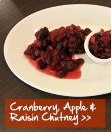 Cranberry Apple and Raisin Chutney
