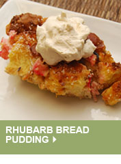 Rhubarb Bread Pudding