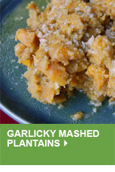 Garlicky Mashed Plantains