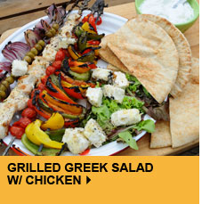 Grilled Greek Salad w/ Chicken