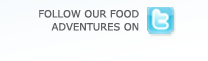 Follow our food adventures on Twitter