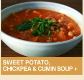 Sweet Potato, Chickpea & Cumin Soup