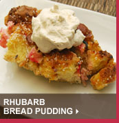 Rhubarb Bread Pudding