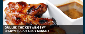Grilled chicken Wings w/ Brown Sugar & Soy Sauce