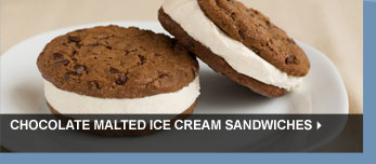 Chocolate Malted Ice Cream Sandwiches