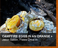 Campfire Eggs in an Orange