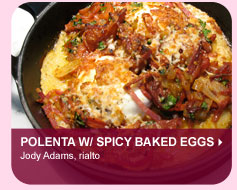 Polenta w/ Spicy Baked Eggs